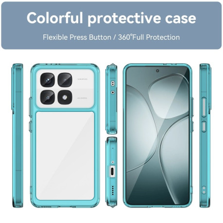Протиударний чохол Colorful Acrylic Series для Xiaomi 14T Pro - синій