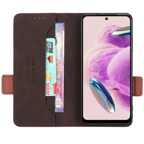 Чохол-книжка Magnetic Clasp Flip для Xiaomi Redmi Note 12S 4G - коричневий