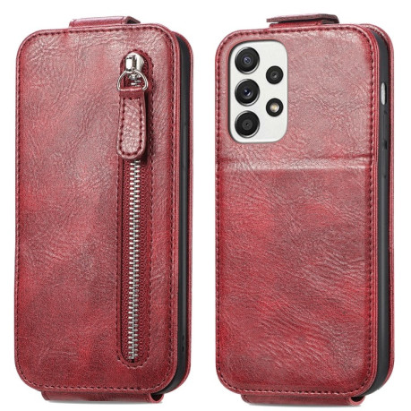 Флипп-чехол Zipper Wallet Vertical для Samsung Galaxy A33 5G - красный