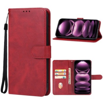 Чехол-книжка EsCase Leather для Xiaomi Redmi Note 12 Pro 5G - красный