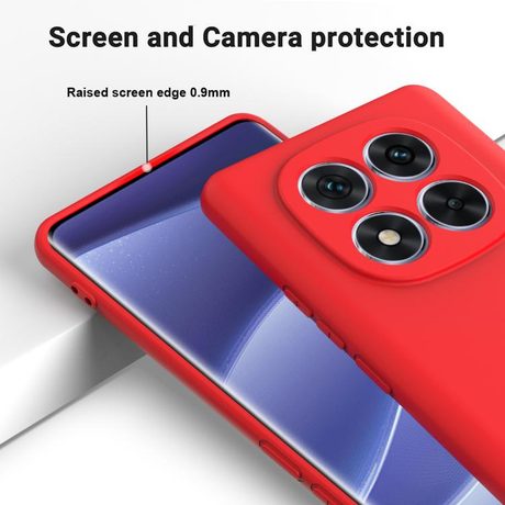 Силиконовый чехол Solid Color Liquid Silicone на Xiaomi Poco 8 Pro/Redmi Note 15 Pro+ 5G / Poco M8 Pro — красный