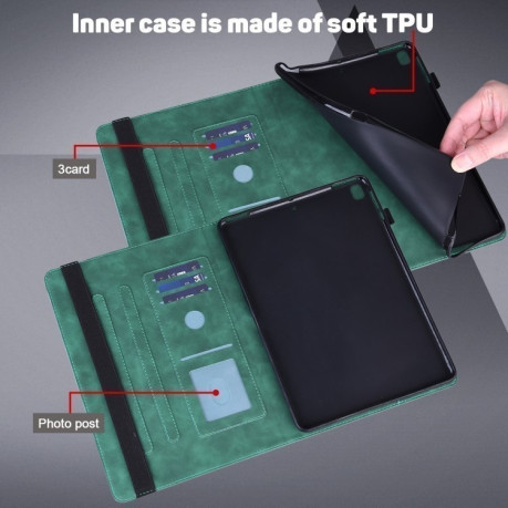Чохол-книжка Embossed Tiger Pattern Leather для Xiaomi Redmi Pad SE 8.7 - зелений