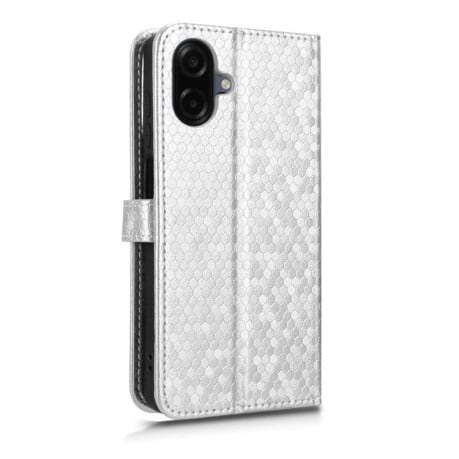 Чехол-книжка Honeycomb Dot на Samsung Galaxy A07 4G - серебристый