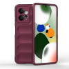 Силіконовий чохол Magic Flannel для Xiaomi Redmi Note 12 4G - винно-червоний