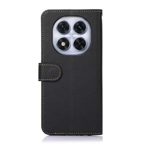 Чехол-книжка KHAZNEH Litchi Texture для Xiaomi Redmi Note 14 Pro 4G / 14 Pro+ 5G - черный