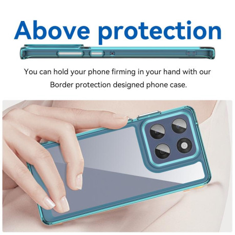 Противоударный чохол Colorful Acrylic Series для Motorola Edge 60 Fusion - синий