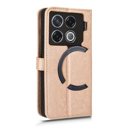 Чехол-книжка Honeycomb Dot для Infinix GT 20 Pro - золотой