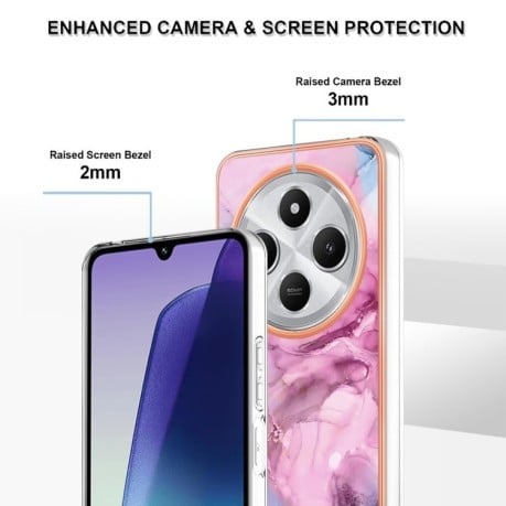 Протиударний чохол Electroplating IMD для Xiaomi Redmi 14C 4G/Poco C75/Redmi A4 5G - Pink