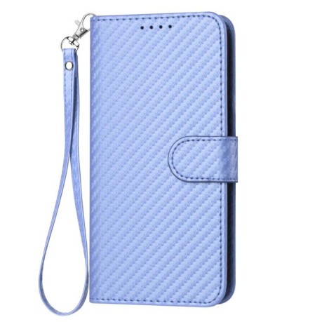Чехол-книжка Carbon Fiber Texture на Motorola Edge 60 Fusion / Edge 5G 2025 - фиолетовый