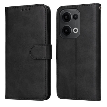 Чехол-книжка Classic Calf Texture Flip Leather для OPPO Reno13 Global - черный