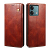 Чехол-книжка Simple Wax Crazy Horse для Xiaomi Redmi Note 13 5G - коричневый