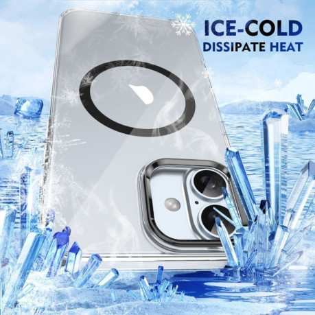 Чохол протиударний Ice Feel HD Transparent MagSafe PC для iPhone 16 - чорний