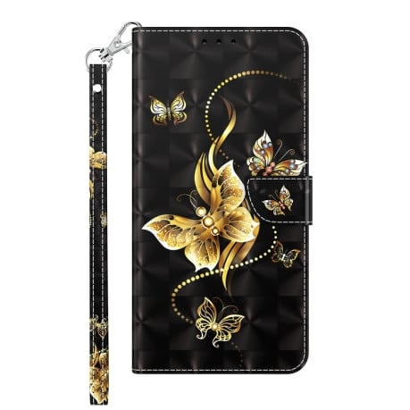 Чехол-книжка 3D Painting Leather для Samsung Galaxy A04s - Golden Swallow Butterfly