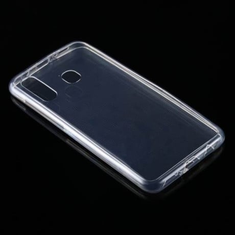 Двусторонний ультратонкий силиконовый чехол на Samsung Galaxy A30 - прозрачный