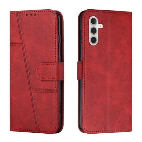Чохол-книжка Stitching Calf Texture для Samsung Galaxy M55/C55 - червоний