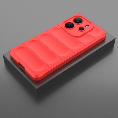 Силіконовий чехол Magic Flannel для Xiaomi Redmi Note 14 4G 164.84mm - червоний