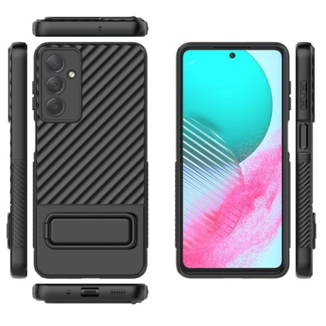 Противоударный чехол Texture Wavy для Samsung Galaxy M54 - черный