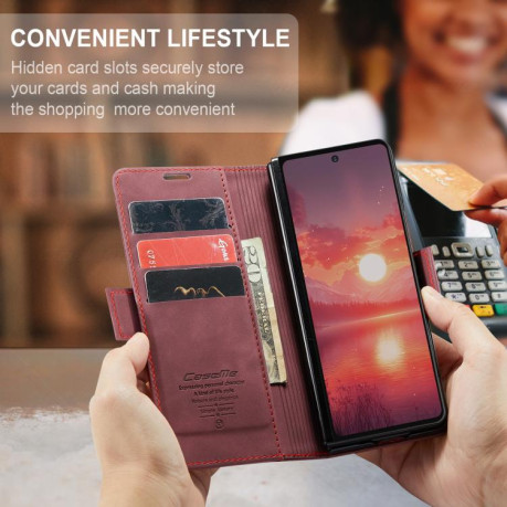 Чохол-книжка CaseMe-013 Multifunctional на Samsung Galaxy Fold 7 - червоний