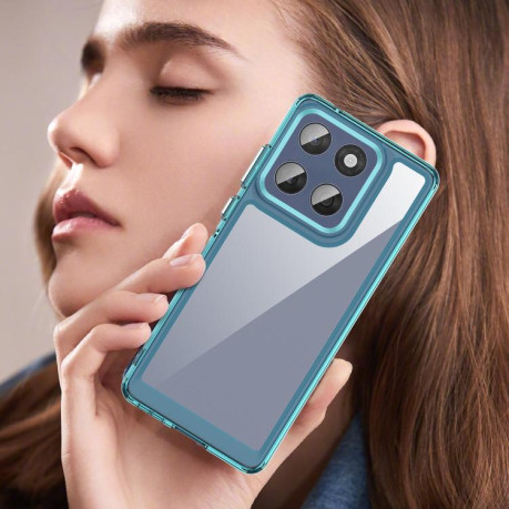 Противоударный чохол Colorful Acrylic Series для Motorola Edge 60 Fusion - синий