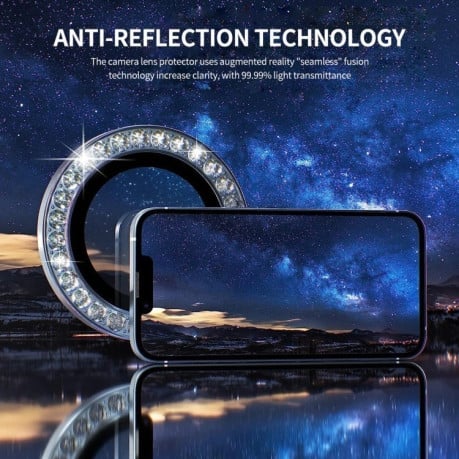 Защитное стекло на камеру ENKAY AR Anti-reflection Camera Lens для iPhone 16 / 16 Plus - золотое