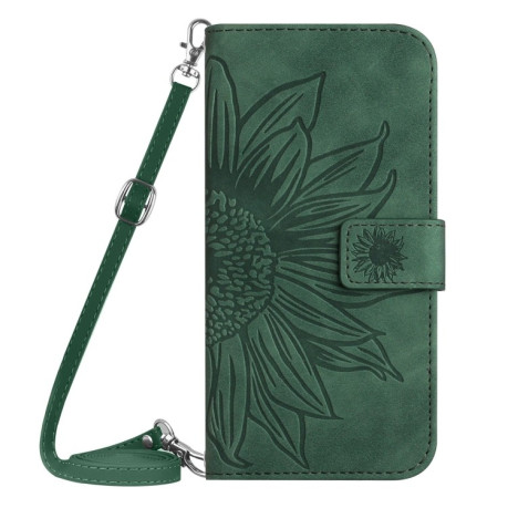 Чехол-книжка Skin Feel Sun Flower для Google Pixel 9a - зеленый