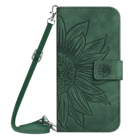 Чехол-книжка Skin Feel Sun Flower для Motorola Edge 50 Neo 5G - зеленый