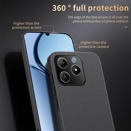 Чехол HUIYI Leather Magnetic  для Realme C63 / C61 4G - синий