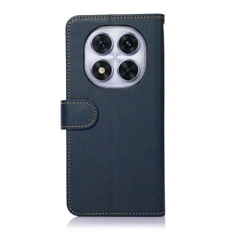 Чехол-книжка KHAZNEH Litchi Texture для Xiaomi Redmi Note 14 Pro 4G / 14 Pro+ 5G - синий