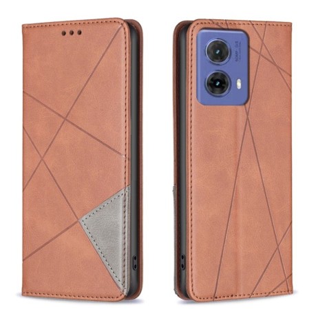 Чохол-книжка Rhombus Texture для Motorola Moto G85 - коричневий