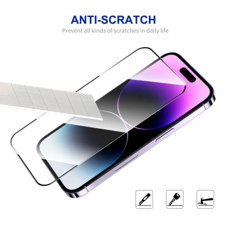 Захисне Скло ENKAY Full Glue High Aluminum-silicon для iPhone 16 Pro - чорне