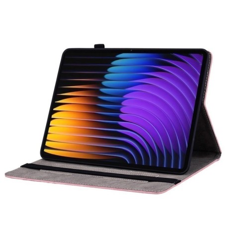 Чехол-книжка Butterfly Rose Embossed для Xiaomi Pad 7 / Pad 7 Pro - розовый