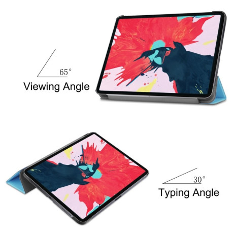 Чехол-книжка Custer Texture Smart на iPad Air 4 10.9 2020/Pro 11 2021/2020/2018 - небесно голубой