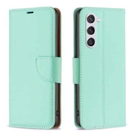 Чехол-книжка Litchi Texture Pure Color на Samsung Galaxy S24 5G - зеленый