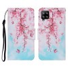 Чехол-книжка Coloured Drawing Pattern для Samsung Galaxy M32/A22 4G - Cherry Blossoms
