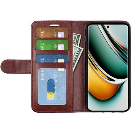 Чохол-книжка R64 Texture Single для Realme 11 Pro 5G/11 Pro+ 5G - коричневий