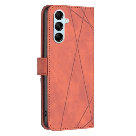 Чохол-книжка Magnetic Buckle Rhombus для Samsung Galaxy M14 5G - коричневий