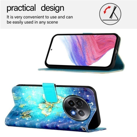 Чохол-книга 3D Painting для Realme 13+ 5G/13 Pro 5G/13 Pro+ - Butterfly