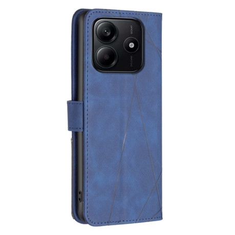 Чохол-книжка Rhombus Texture для Xiaomi Redmi Note 14 5G/Poco M7 Pro 5G - синій