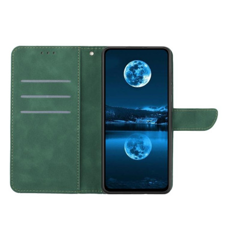 Чехол-книжка Stitching Embossed Leather на Xiaomi Poco X8 Pro 5G — зелёный
