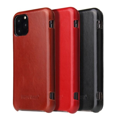 Кожаный чехол Fierre Shann для iPhone 11 - красный