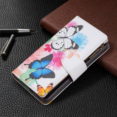 Чохол-гаманець Colored Drawing Pattern для Xiaomi Redmi Note 11 Pro 5G (China)/11 Pro+ - Two Butterflies