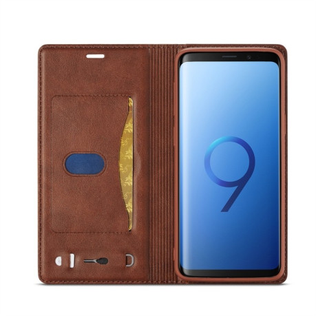 Чехол-книжка  LC.IMEEKE LC-001 на Samsung Galaxy S9 - коричневый