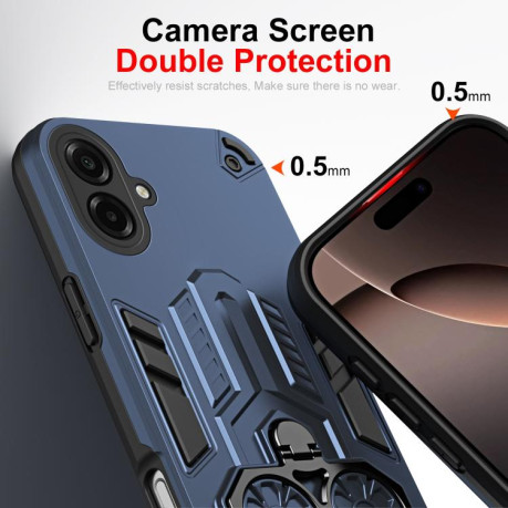 Чохол Double-Ring Holder з поворотним 360 утримувачем на Samsung Galaxy A07 - синій