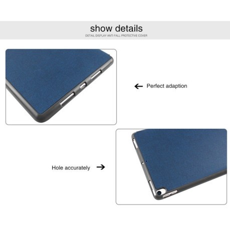 Ударозащитный чехол- книжка Mutural Exquisite Series Cloth Texture на iPad Pro 10.5 - черный