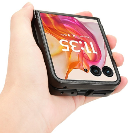 Протиударний чохол Sandskin Texture на Motorola Razr 50 Ultra - сірий