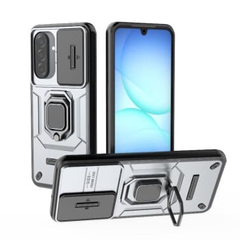 Противоударный чехол Sliding Camshield на Samsung Galaxy A17 5G — серый