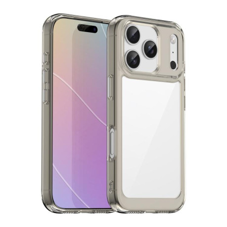 Противоударный чехол Colorful Acrylic Series для iPhone 17 Pro - серый