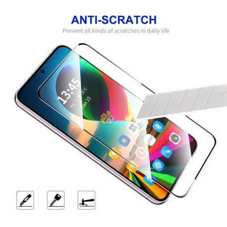 Защитное Стекло ENKAY Full Glue High Aluminum-silicon для Motorola Moto G56 5G - черное