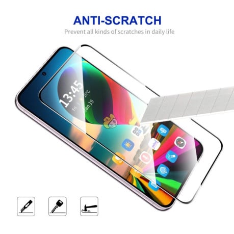 Защитное Стекло ENKAY Full Glue High Aluminum-silicon для Motorola Moto G86 5G - черное