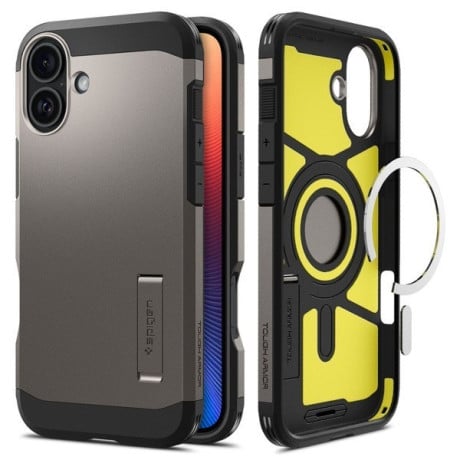 Оригинальный чехол Spigen Tough Armor Mag (Magsafe) на iPhone 16 - Gunmetal